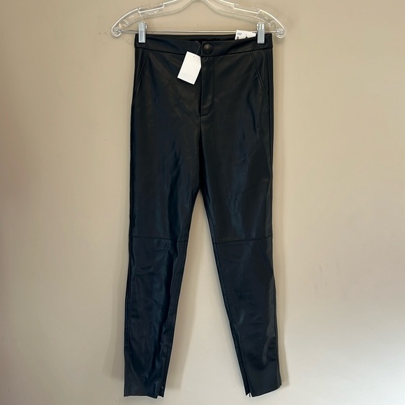 NWT Zara Faux Leather High Rise Leggings size S - Picture 2 of 10